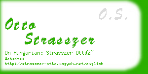 otto strasszer business card